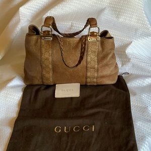 Gucci bamboo bar GG BEIGE tote bag 232947